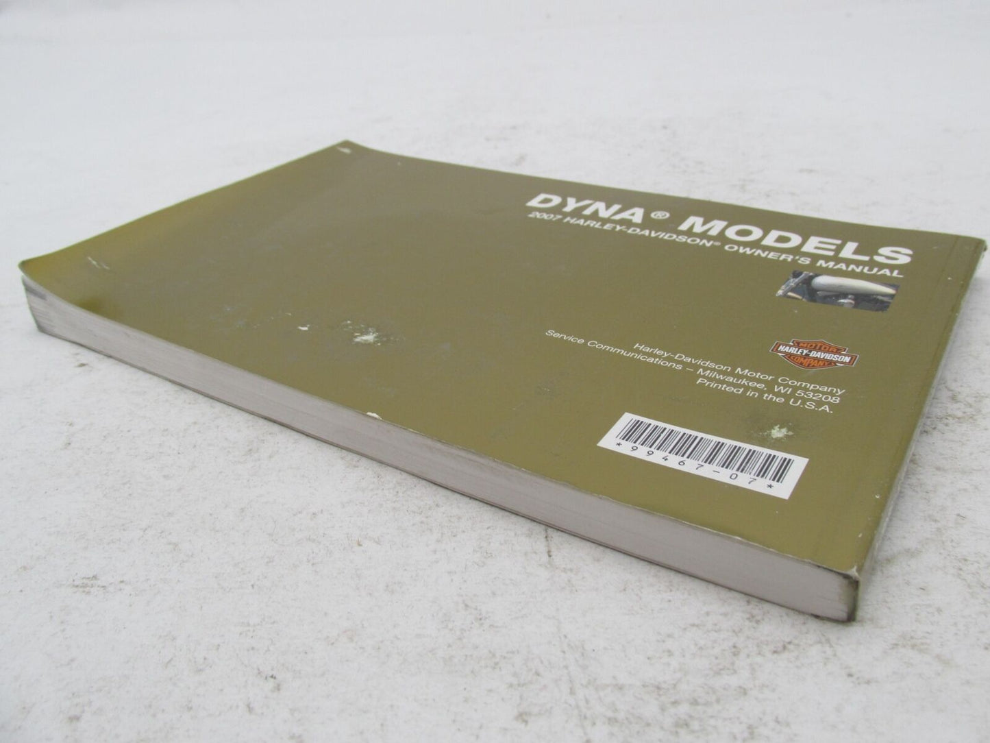 Harley-Davidson Official Factory 2007 Dyna Owner's Manual 99467-07