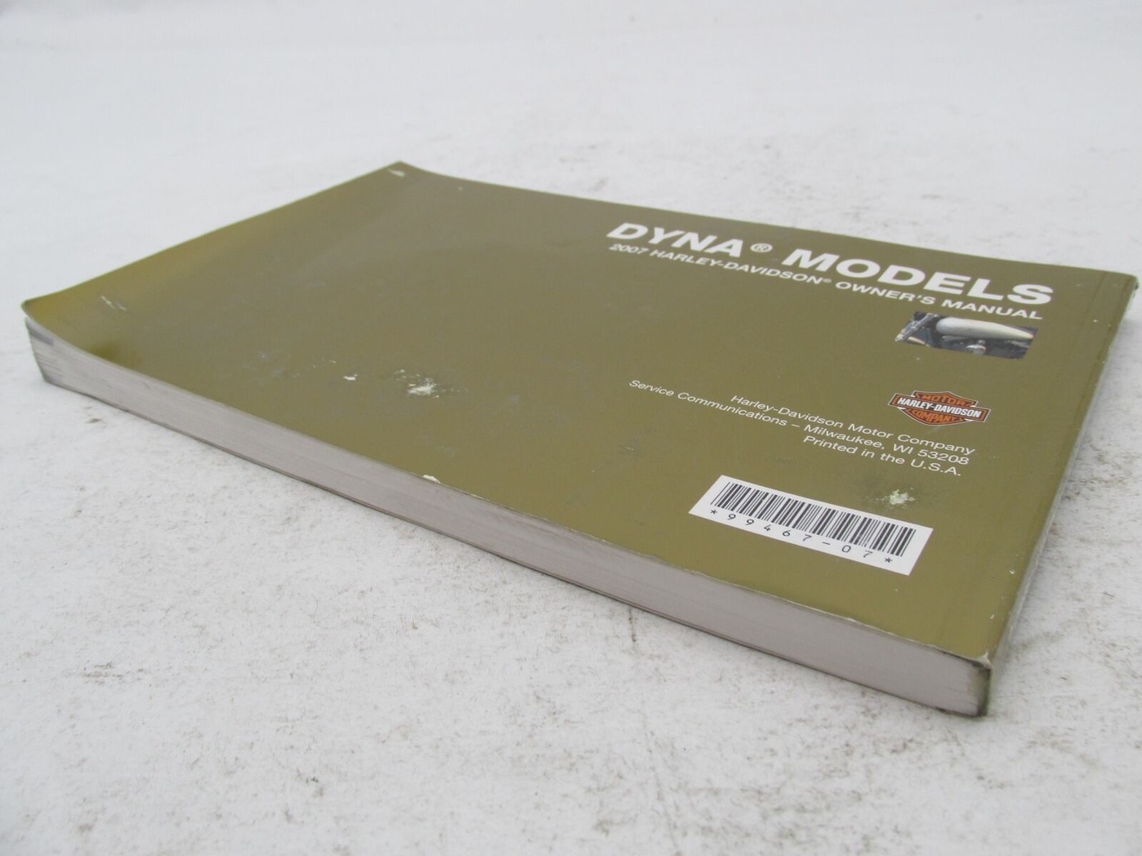 Harley-Davidson Official Factory 2007 Dyna Owner's Manual 99467-07