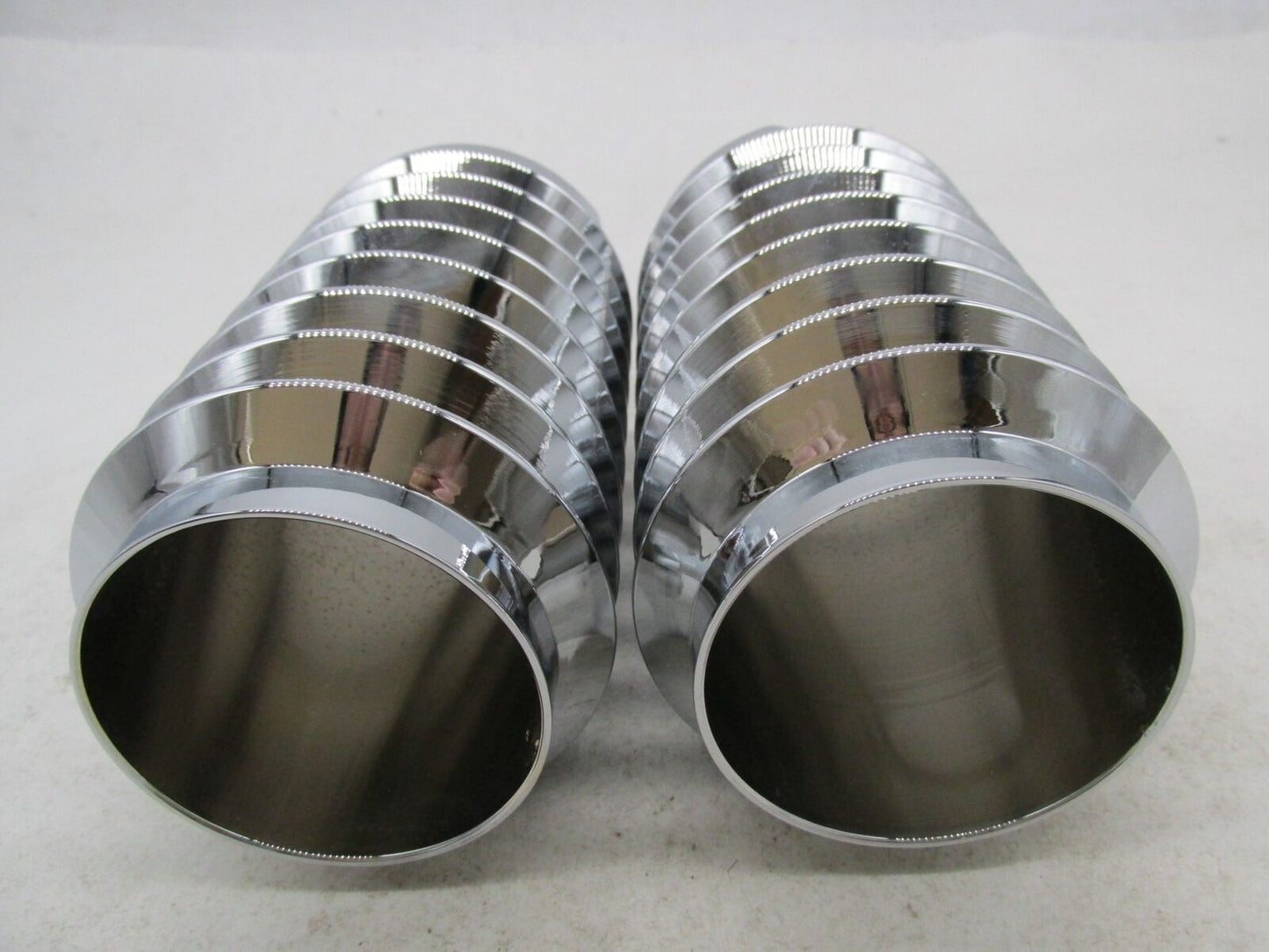 Pair of Harley Retro Vintage Look Touring 55MM Chrome Fork Covers Gaiters
