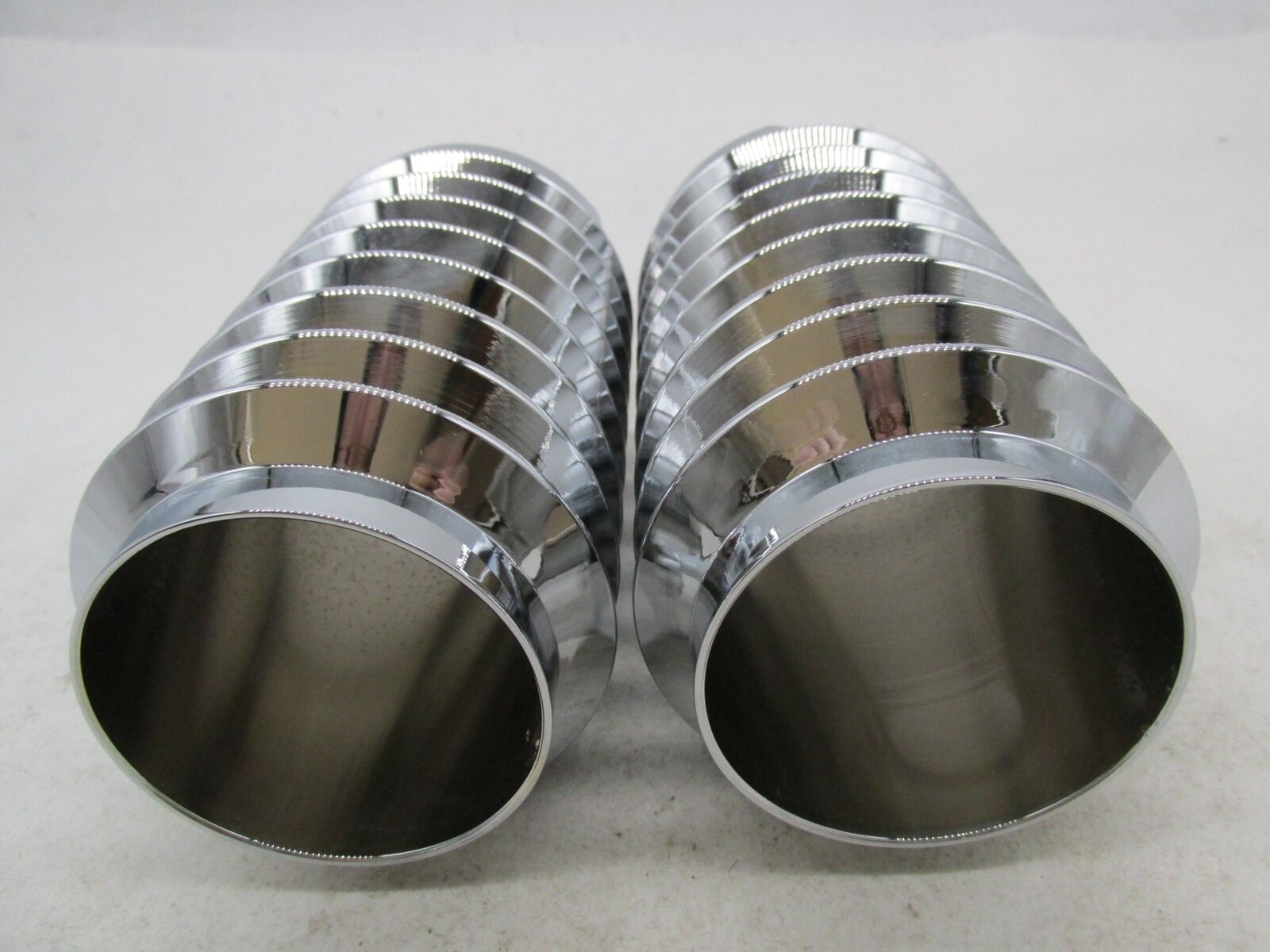 Pair of Harley Retro Vintage Look Touring 55MM Chrome Fork Covers Gaiters