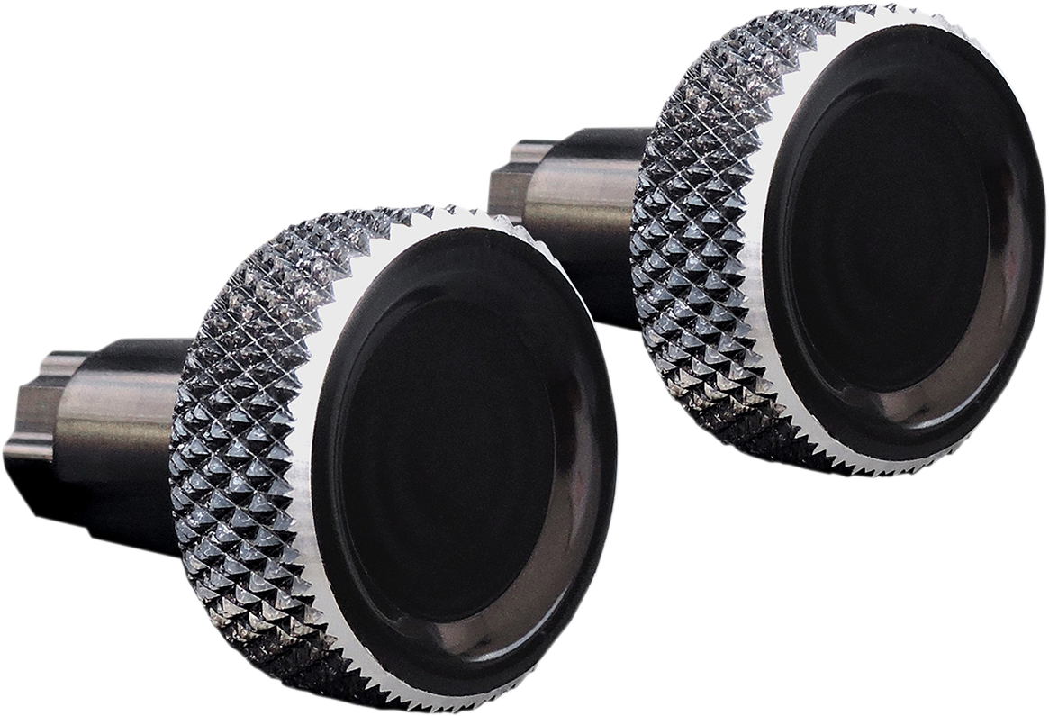 Accutronix Knurled Saddlebag Latch Levers Black SLK01-KN