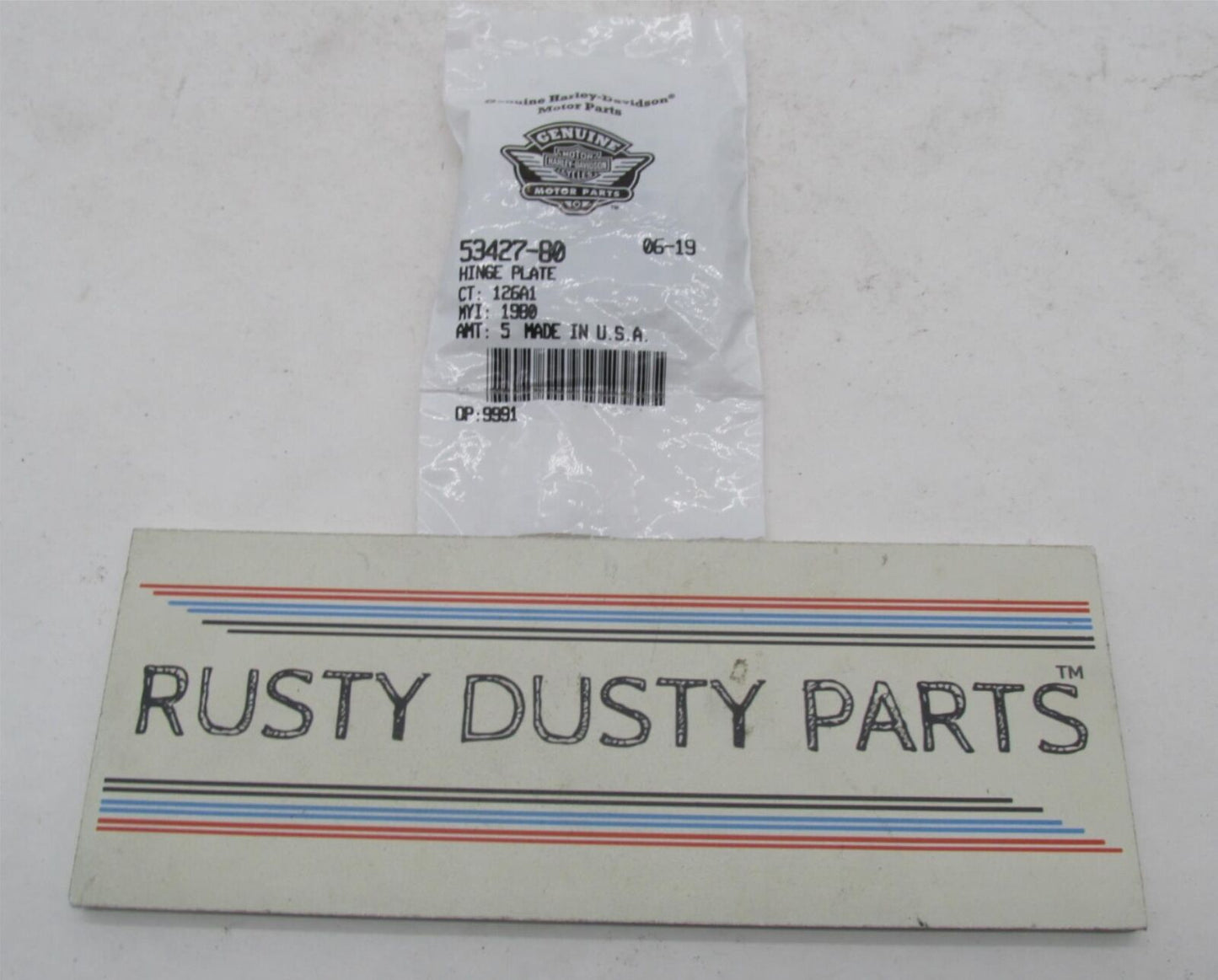 Lot of 5 Harley-Davidson Genuine NOS Hinge Plates 53427-80