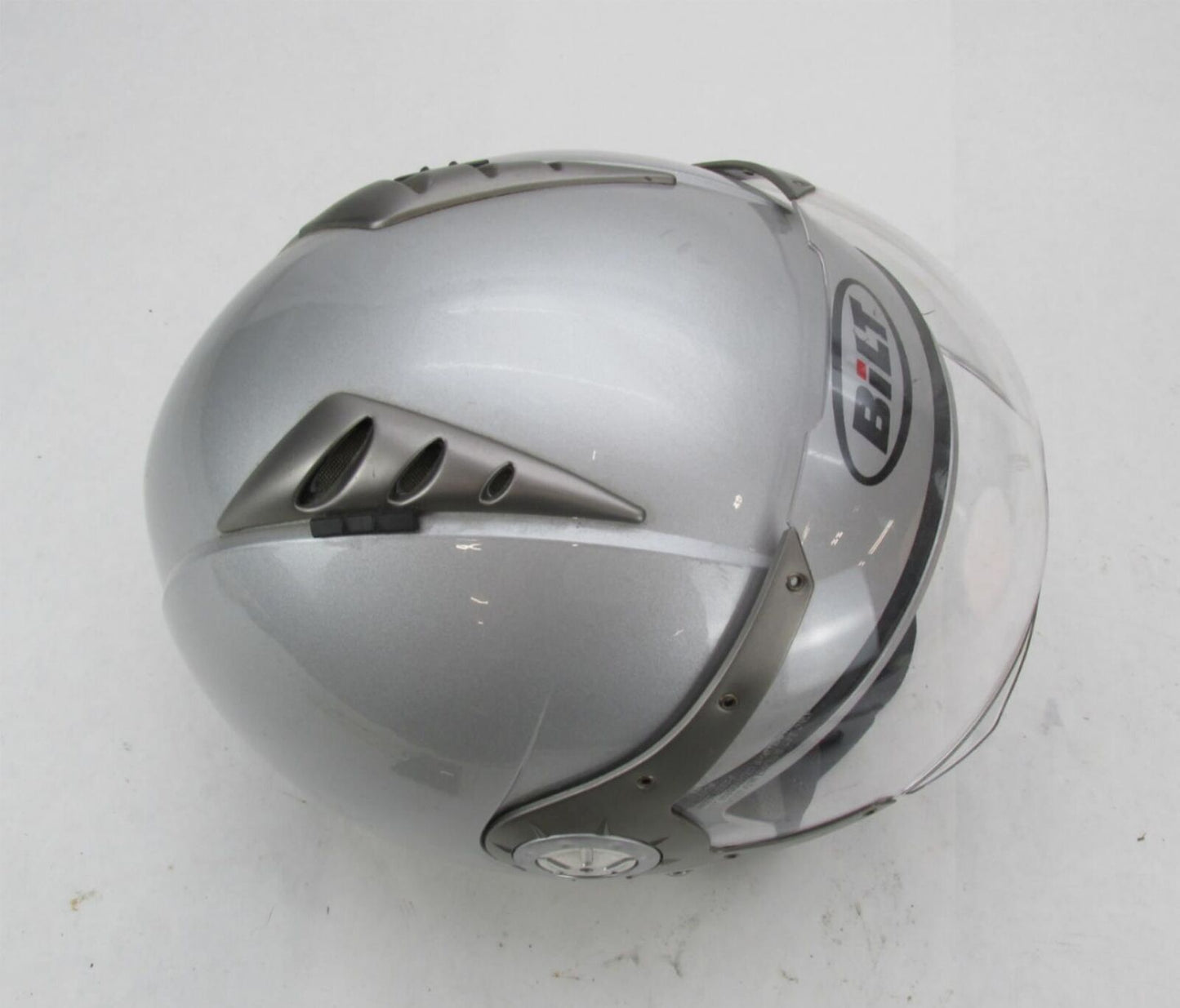 BILT Silver Renegade Half Open Face Motorcycle Helmet Size Medium M ECE/22-05