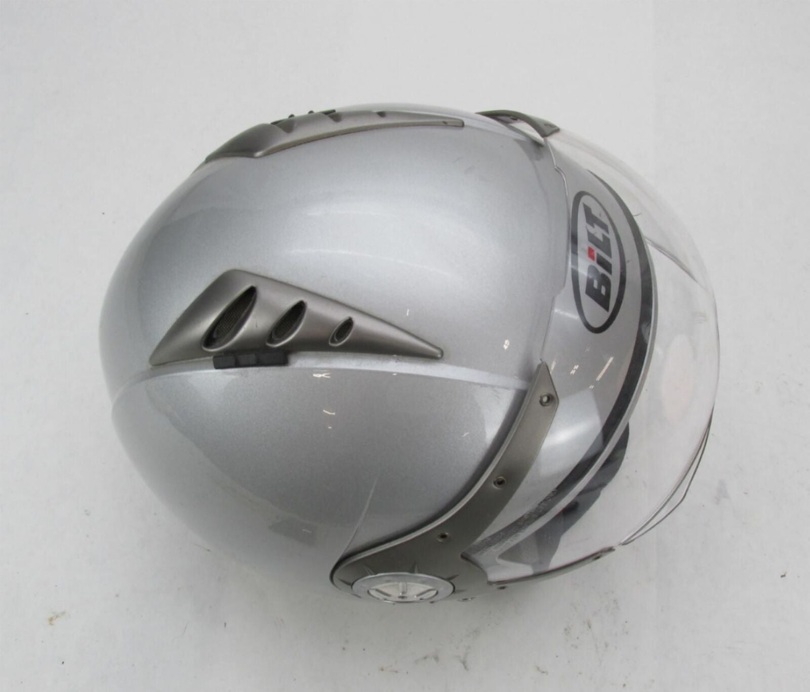 BILT Silver Renegade Half Open Face Motorcycle Helmet Size Medium M ECE/22-05