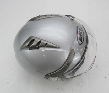 BILT Silver Renegade Half Open Face Motorcycle Helmet Size Medium M ECE/22-05