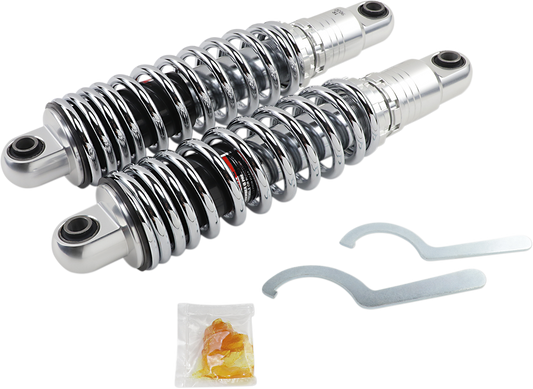 Drag Specialties Premium Ride-Height Adjustable Shocks 1310-1663 Chrome