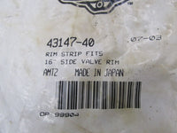 Pack of 2 Harley Davidson Genuine NOS 16" Side Valve Rim Strips 43147-40