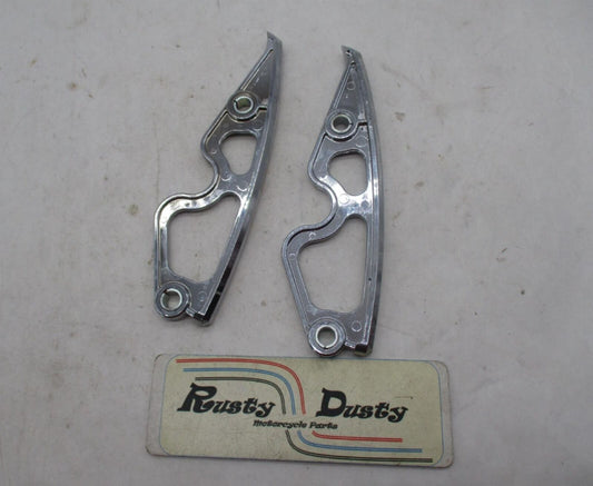 Pair of Harley Davidson Chrome Touring Saddlebag Support Bracket Filler Inserts