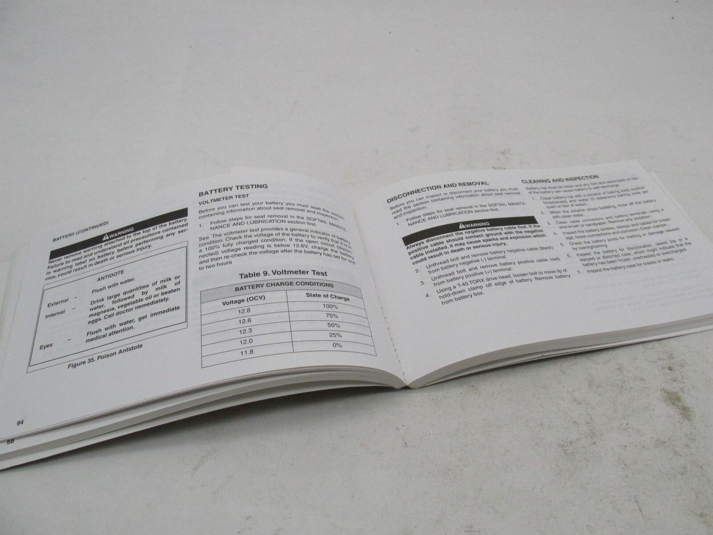 Harley-Davidson Official Factory 2000 Softail Owner's Manual 99469-00A