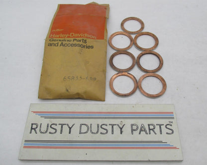 Lot of 7 Harley Davidson Genuine NOS Aermacchi Rapido Exhaust Gaskets 65833-68P