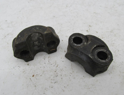 Pair of Vintage Triumph BSA Early Pre Unit Front Axle Fork Covers Clamps