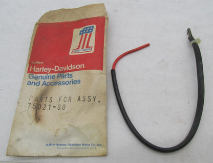Harley Davidson Genuine NOS Vintage Clock Gauge Wiring Wire 75021-80