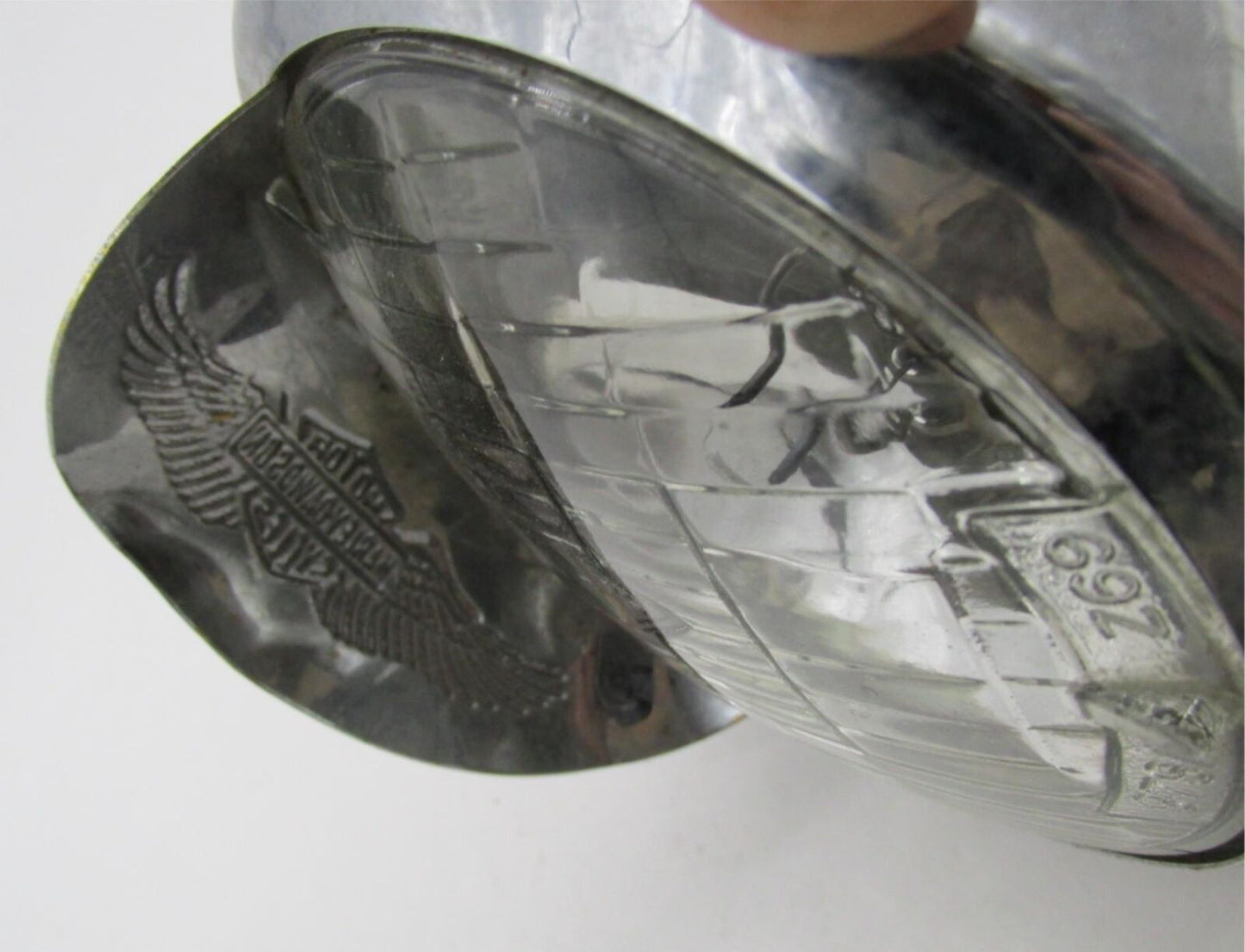 Pair of Harley Davidson Genuine Guide H 0 62 Driving Auxiliary Spot Lamps Lights