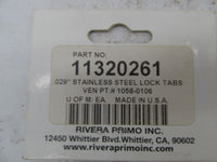 Harley Rivera Primo NOS 0.29" Stainless Steel Lock Tabs 1058-0106