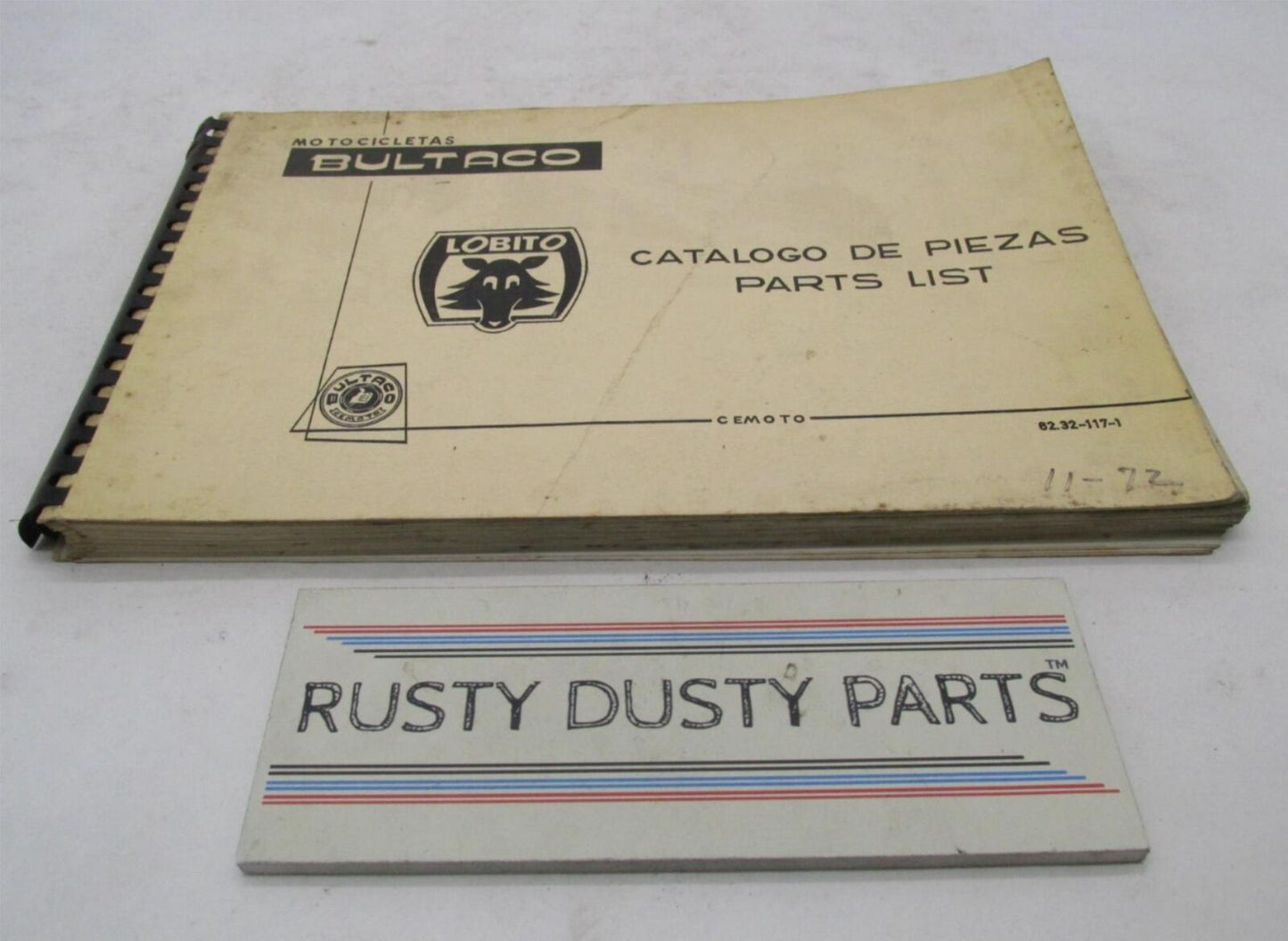 Bultaco Factory 1972 Lobito Motorcycle Catalog Parts List Book 62.32-117-1
