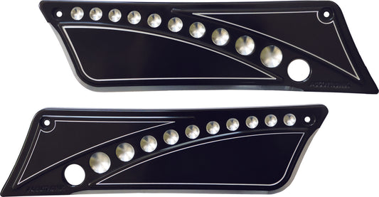 Accutronix Saddlebag Latch Cover Black BL9313-DN