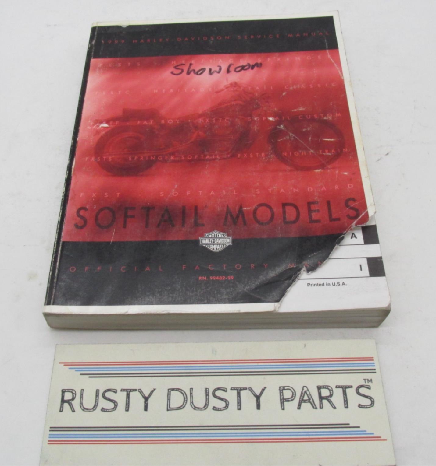 Harley-Davidson Official Factory 1999 Softail Models Service Manual 99482-99