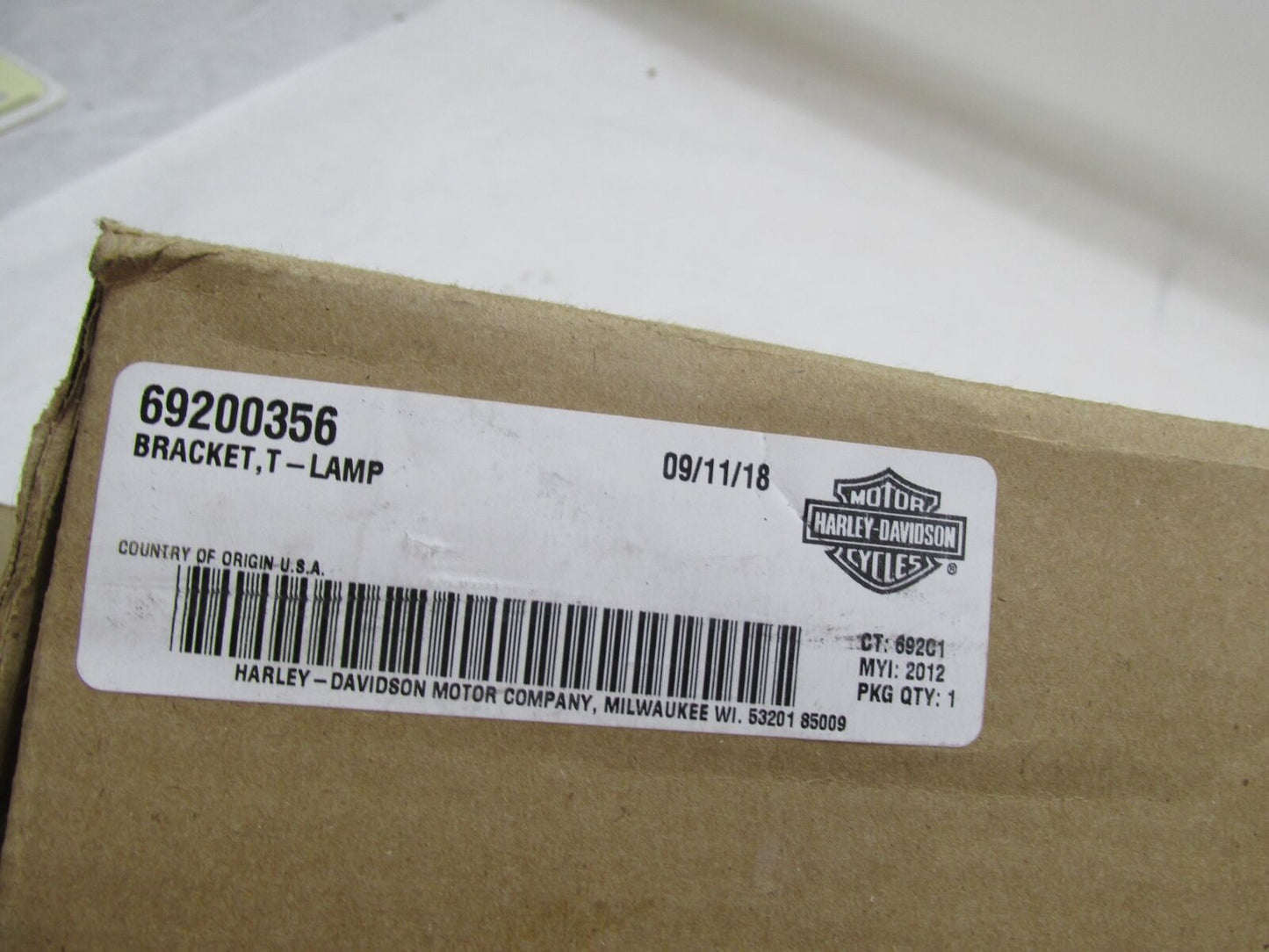 Harley Davidson Genuine NOS Softail T-Lamp Bracket 69200356