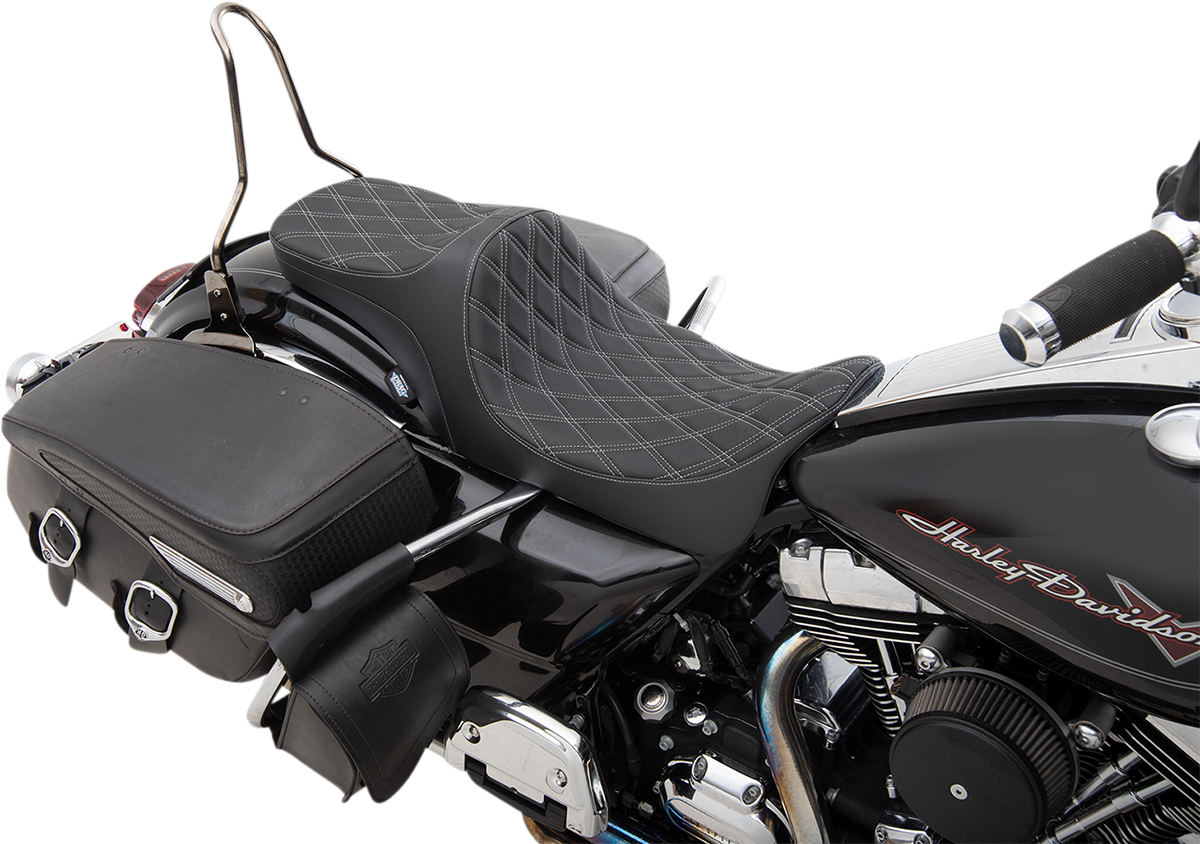 Drag Specialties Predator III 2 Up Seat Double Diamond 0801-1305