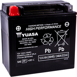 Yuasa Factory Activated Maintenance Free Battery YUAM7RH4H