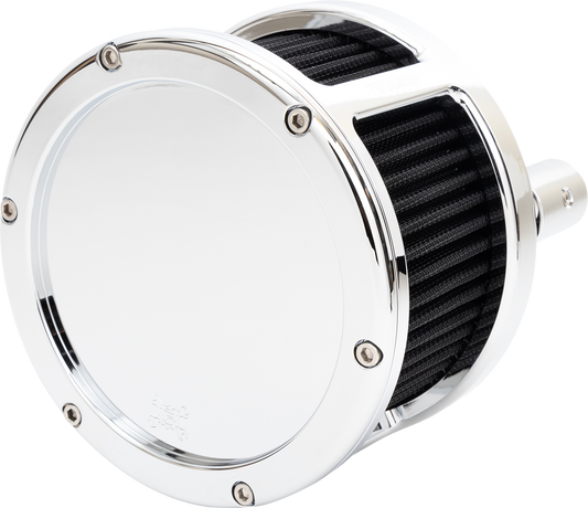 Feuling BA Race Series Air Cleaner Kit Chrome - Solid Cover - Black 5527