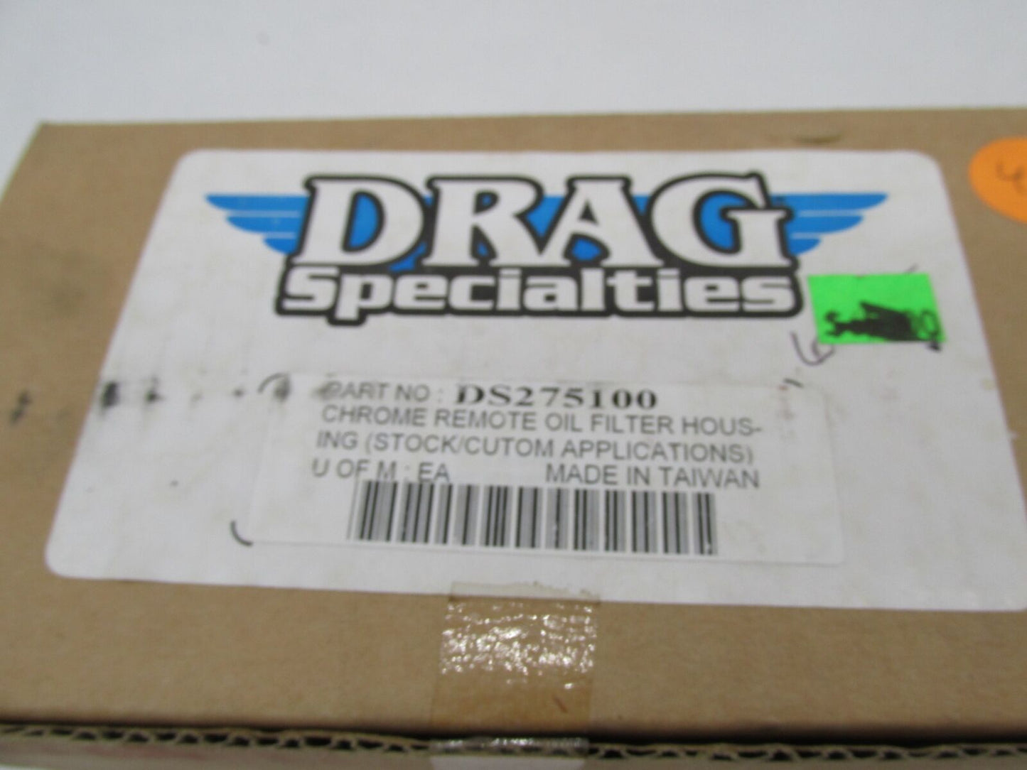 Harley Drag Specialties Polished Chrome Remote Oil Filter Housing DS275100