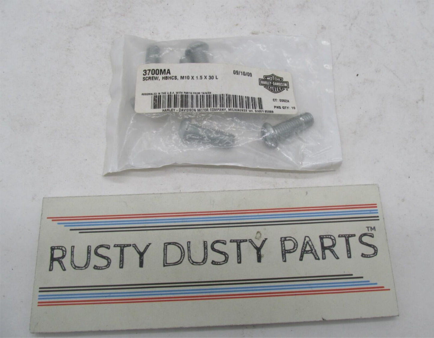 Lot of 10 Harley-Davidson Genuine NOS Hex Socket Button Head Screws 3700MA
