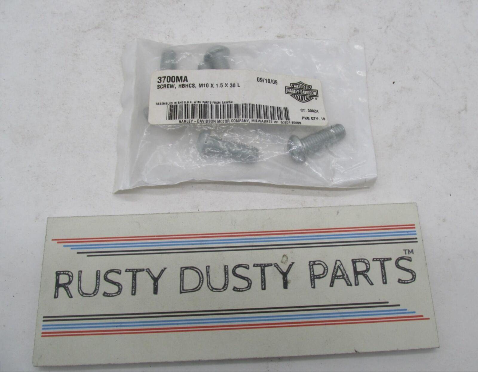 Lot of 10 Harley-Davidson Genuine NOS Hex Socket Button Head Screws 3700MA