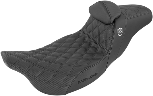 Saddlemen Pro Series SDC Performance Grip Seat w/Backrest Black SC80807DBRT