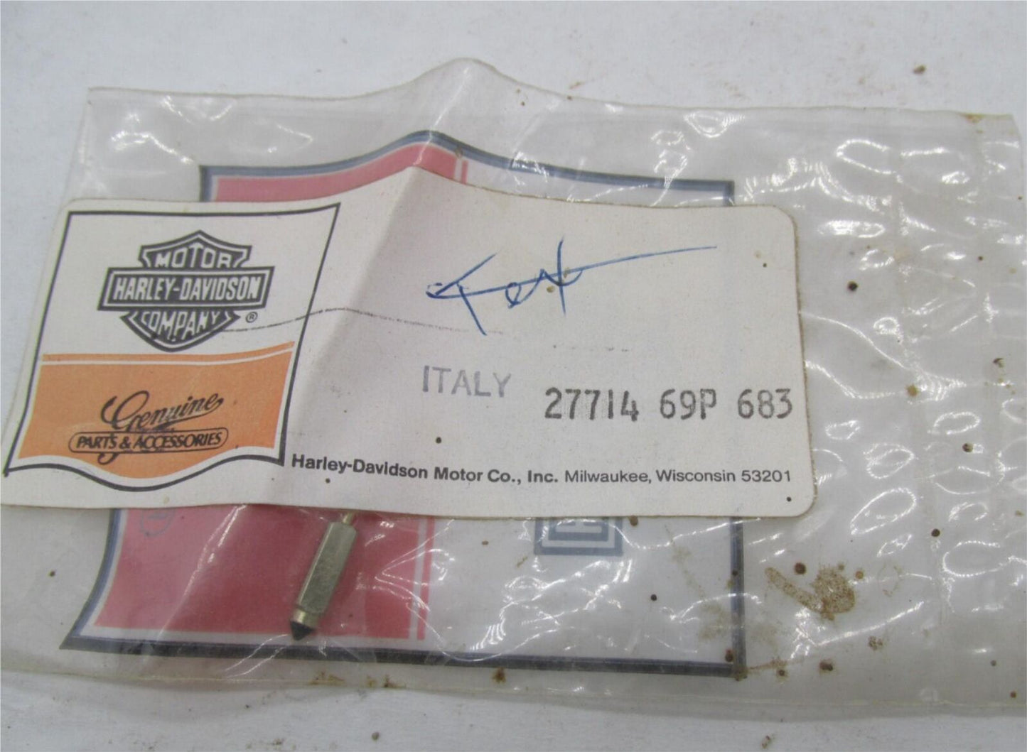 Harley Davidson Genuine NOS Aermacchi Stainless Steel Float Valve 27714-69P