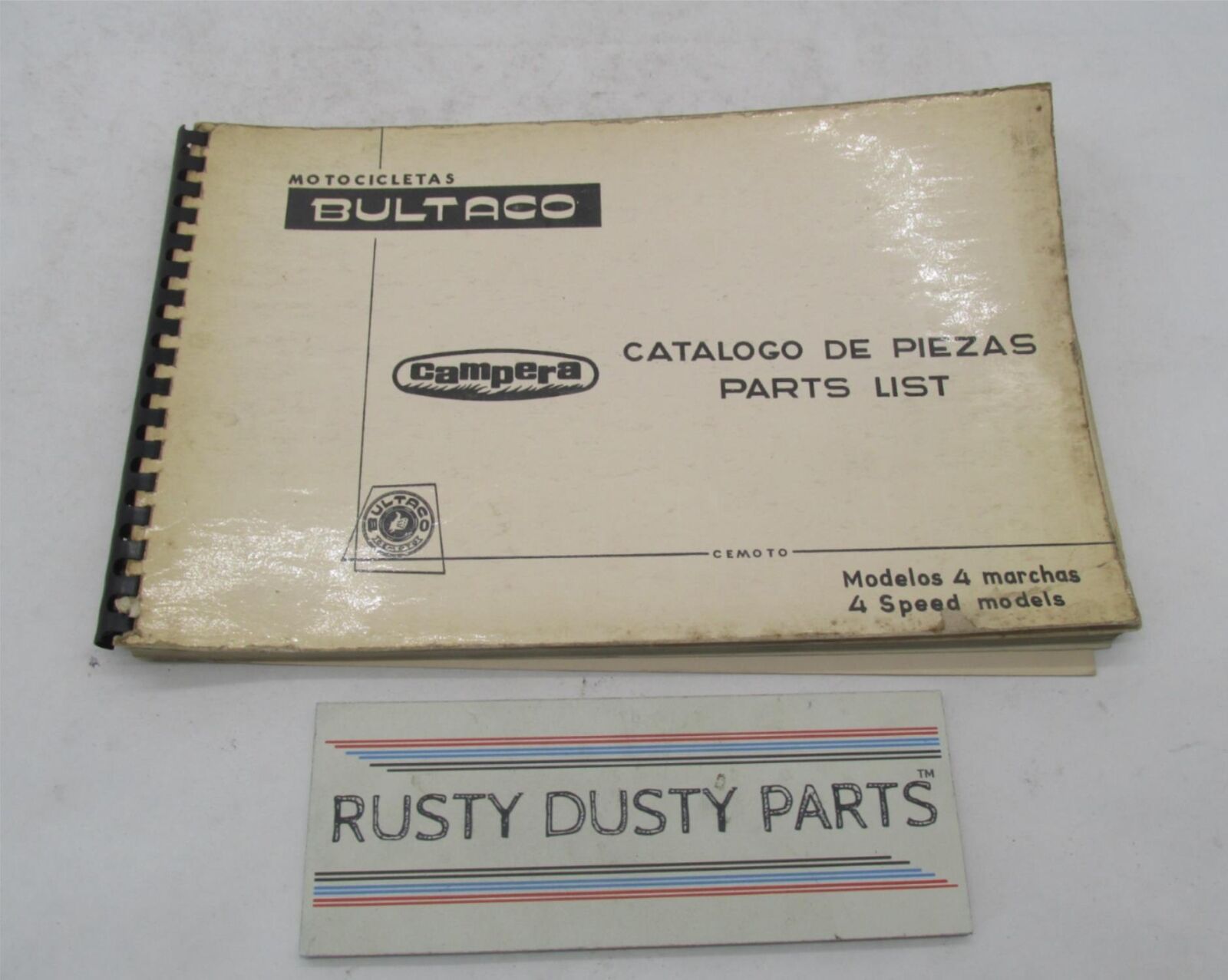 Bultaco Factory Campera 4 Speed Motorcycle Catalog Parts List Book
