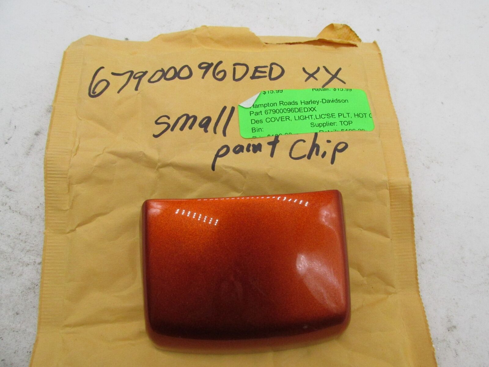 Harley Davidson Genuine Hot Citrus License Plate Cover 67900096DED 60917-09