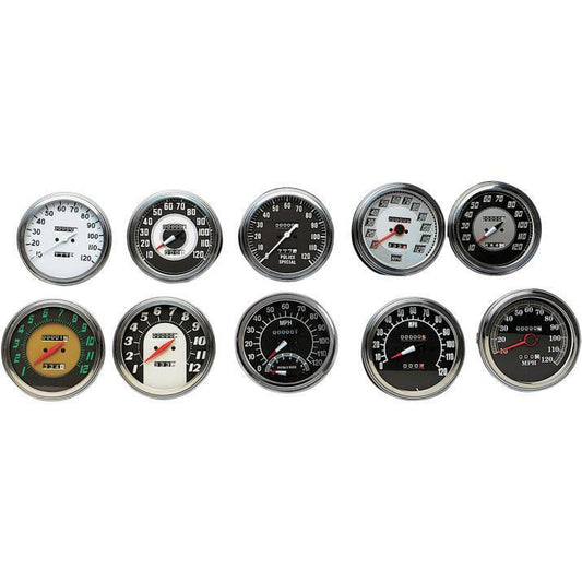 Drag Specialties 5in. Dash Mount 1:1 Speedometer DS-243871
