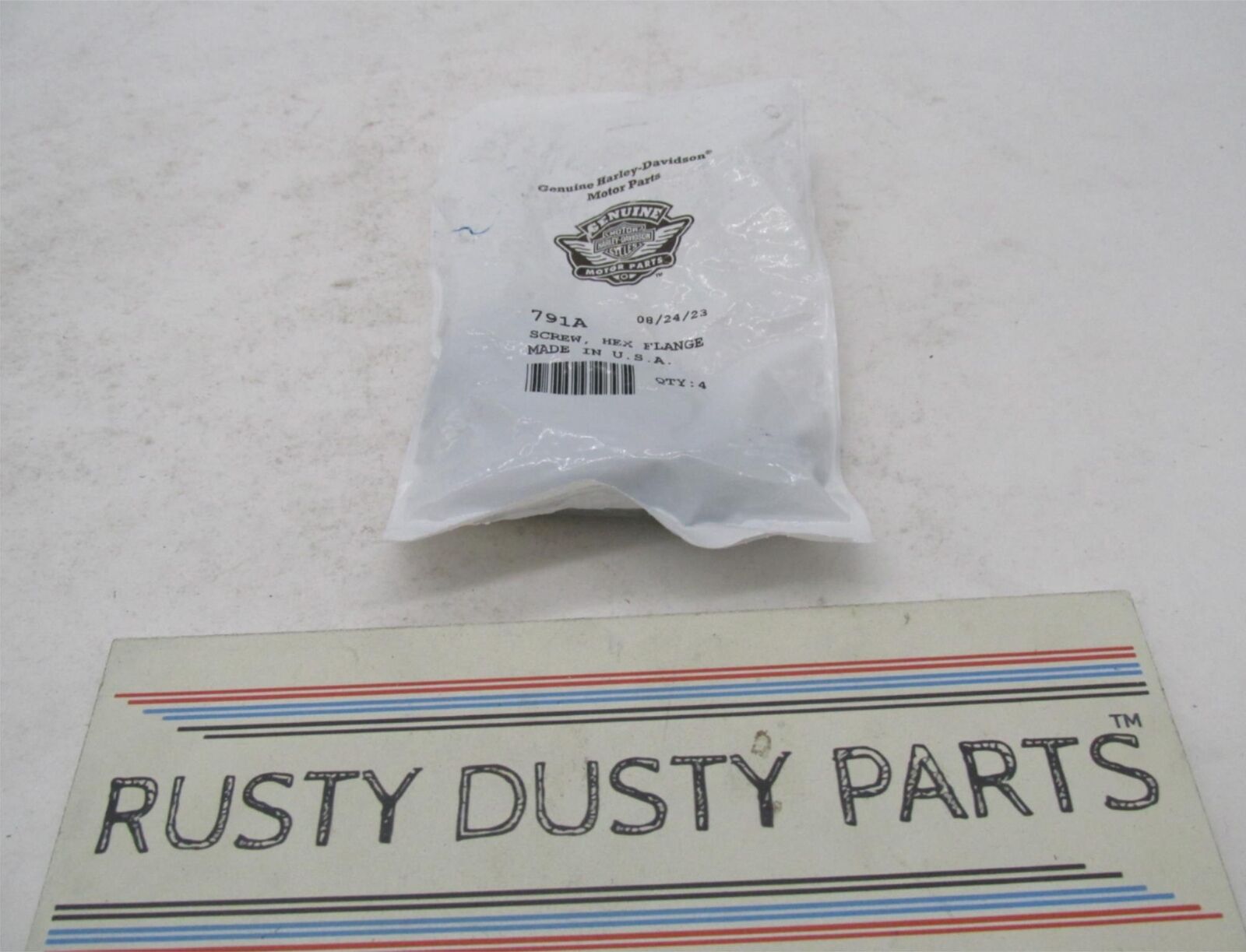 Lot of 4 Harley-Davidson Genuine NOS Hex Flange Bolt Screws 791A