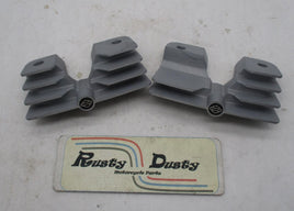 Harley Grey Finned Spark Plug Head Bolt Covers Twin Cam Bagger Softail Dyna