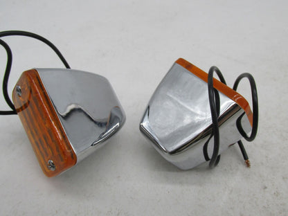 Lot of 2 Harley Davidson Mini Amber Baron Marker Turn Signal Lights
