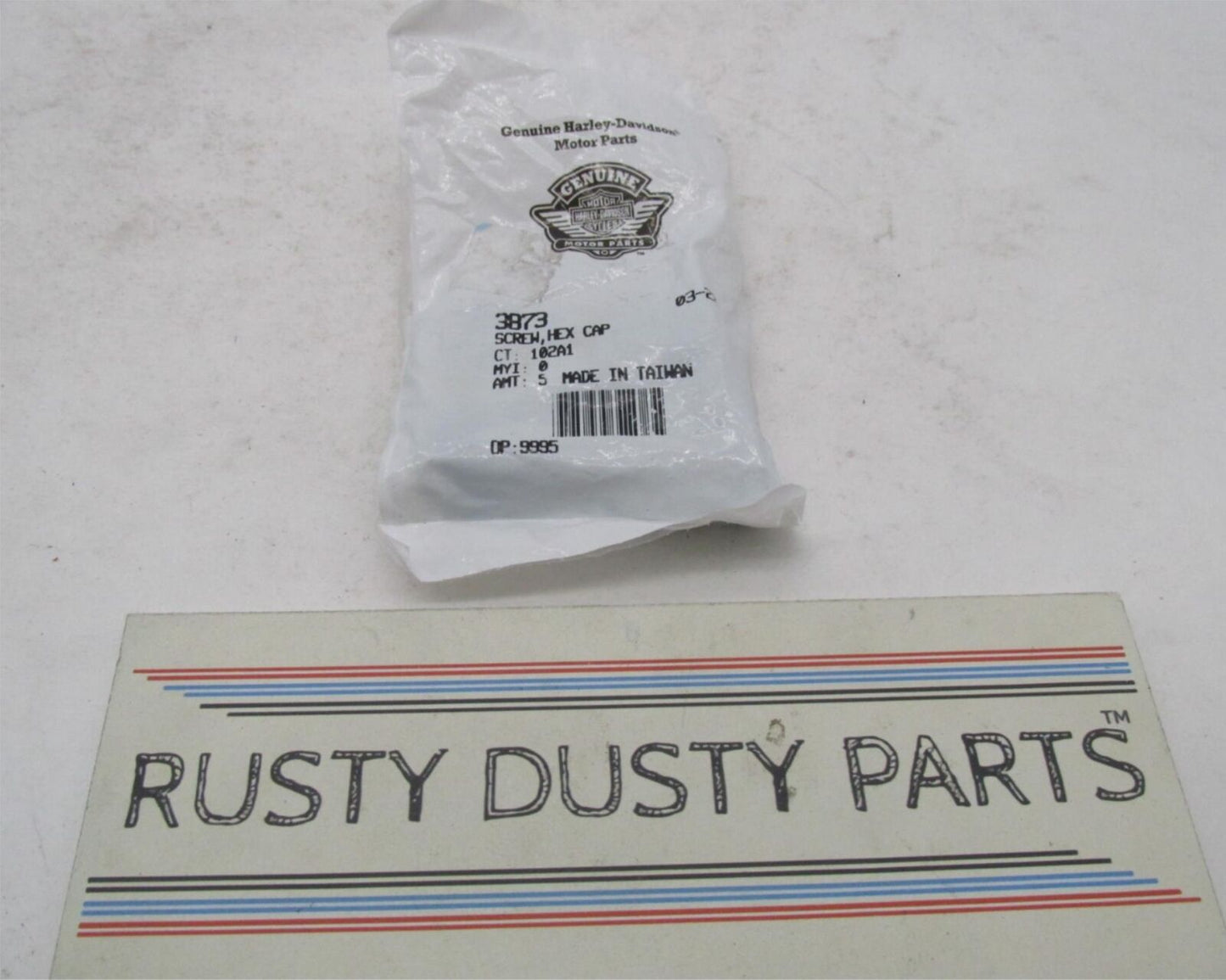 Lot of 5 Harley-Davidson Genuine NOS Hex Cap Screws 3873