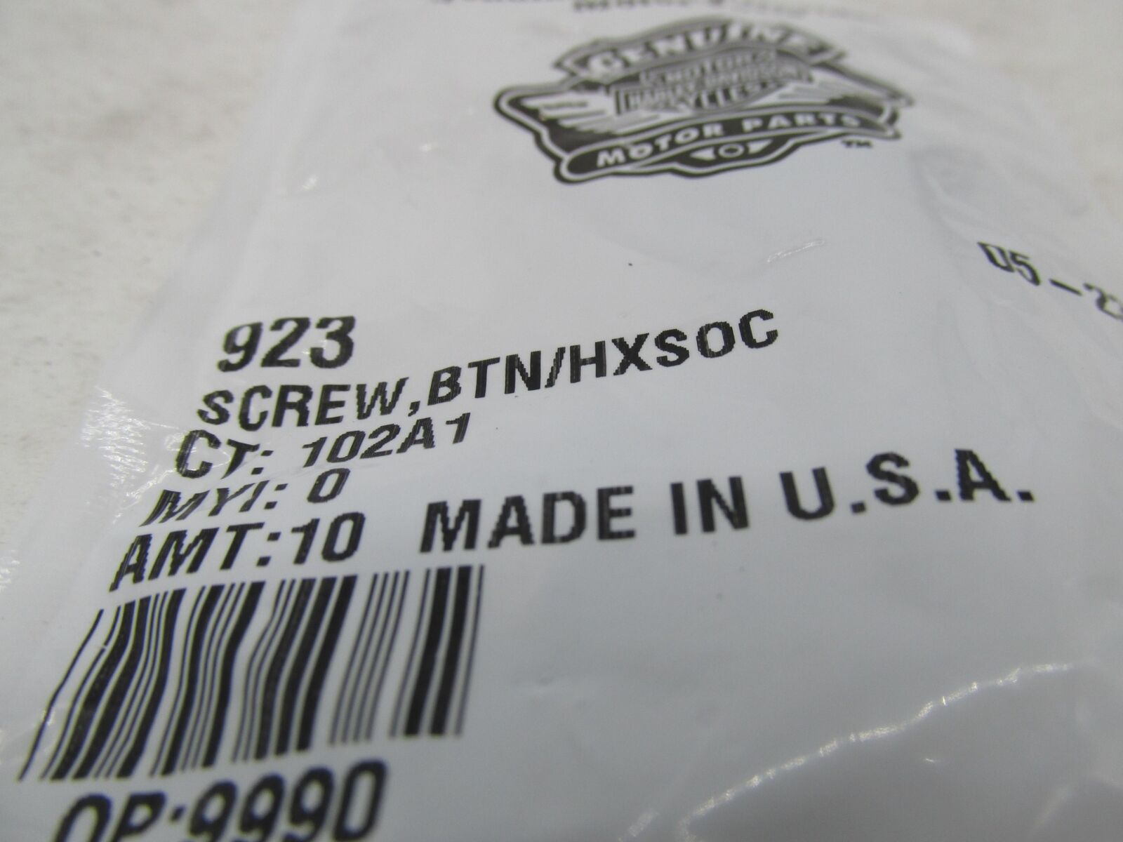 Lot of 10 Harley-Davidson Genuine NOS Hex Socket Screws 923