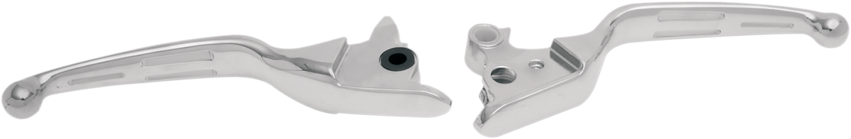 Drag Specialties Slotted Wide Blade Lever Set Chrome 0610-0220