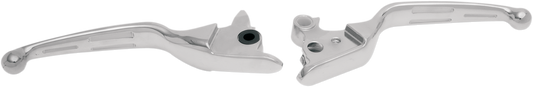Drag Specialties Slotted Wide Blade Lever Set Chrome 0610-0220