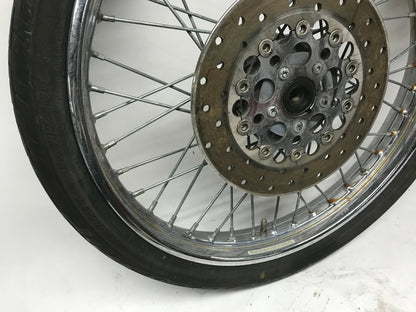 Harley Dyna 21in Front Wheel Rim T21-2.15 TLA w/ Tire & Rotor 44138-95