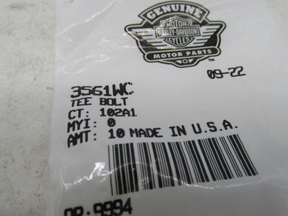 Lot of 10 Harley-Davidson Genuine NOS Tee Bolts 3561WC