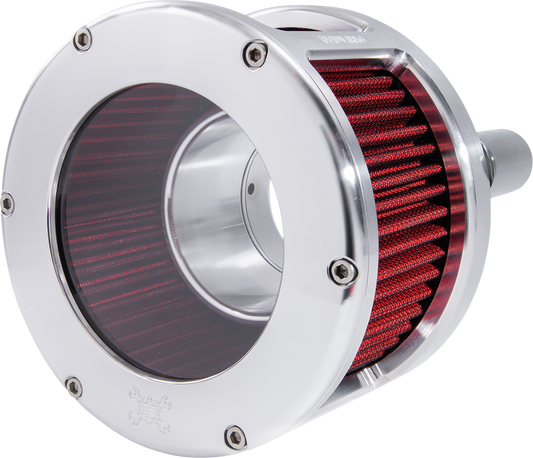 Feuling BA Race Series Air Cleaner Kit Raw - Clear Cover - Red 5422