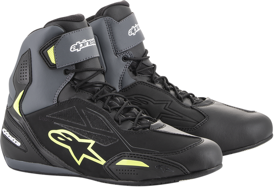 Alpinestars Faster 3 Drystar Riding Shoes Black Gray Yellow Fluo 7 2540719175-7