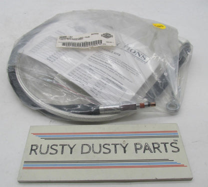Harley NOS 2007 + Touring Stainless Steel Diamondback Clutch Cable 38806-07