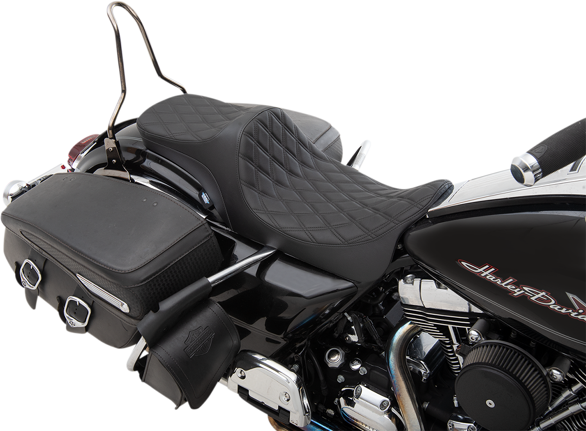 Drag Specialties Predator III 2 Up Seat Double Diamond 0801-1304