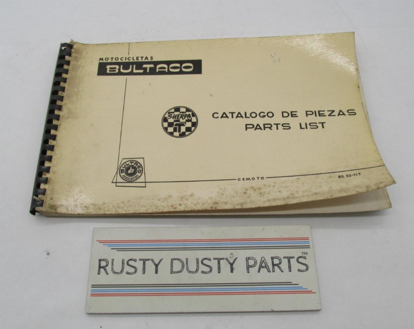 Bultaco Original Factory 1971 Sherpa T Parts List Catalog Book 80.32-117