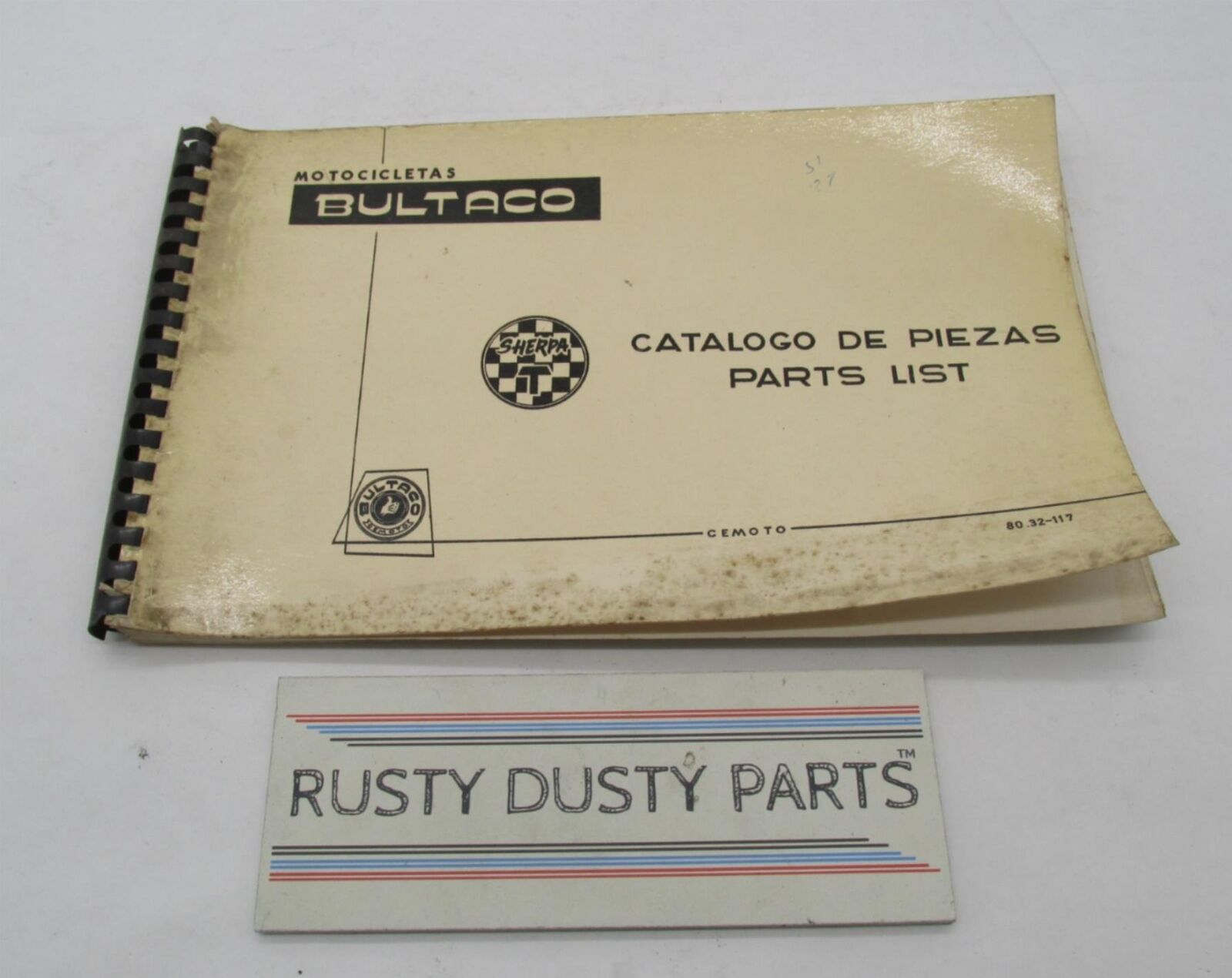 Bultaco Original Factory 1971 Sherpa T Parts List Catalog Book 80.32-117