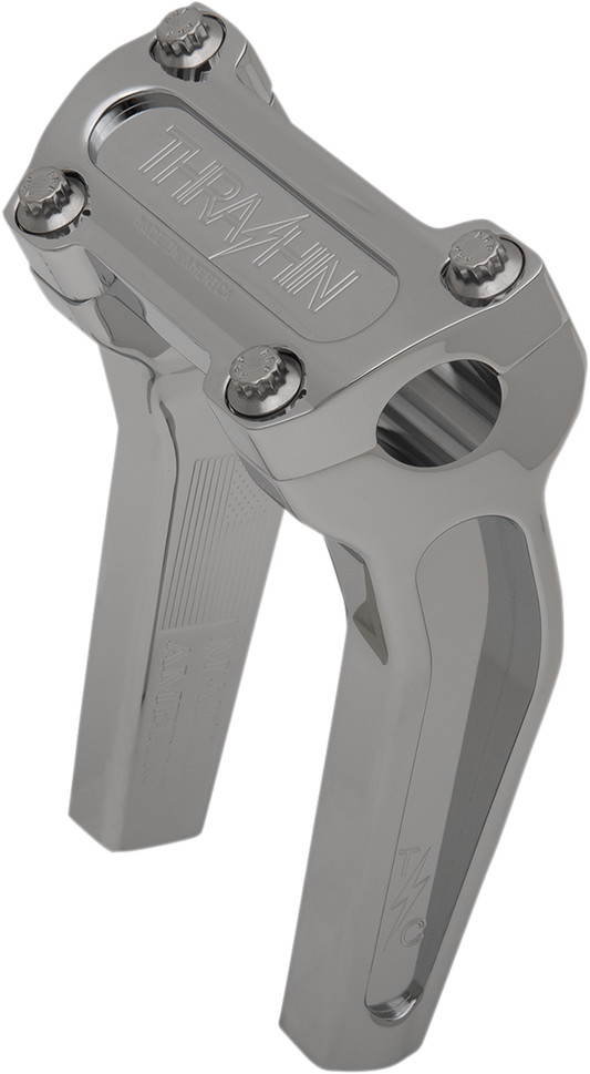 THRASHIN SUPPLY CO. Handlebar Risers 6-1/2" Rise Chrome TSC-6525-3