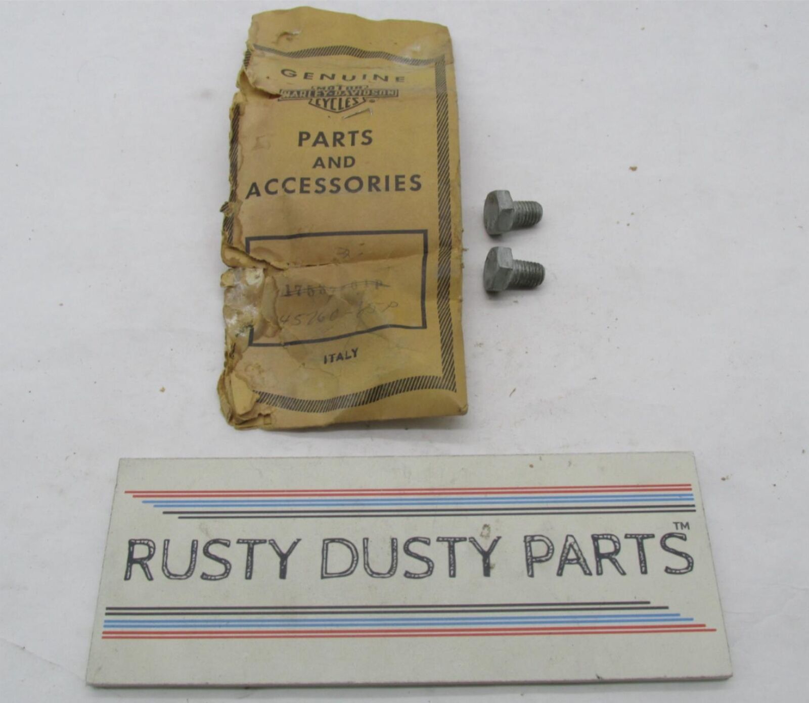 Lot of 2 Harley-Davidson Genuine NOS Aermacchi Fork Tube Bolts 45760-65P